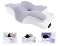 بالش ارتوپدی مموری فوم اسنشالز ۳۶۰ طرح پروانه‌ای مخصوص دیسک گردن و درد شانه
