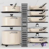 استند و نظم‌دهنده داخل کابینت قابلمه و تابه ۸ طبقه KASTWAVE