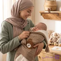 پتو دورپیچ خزدار نوزادی کوکوجم مدل تدی بافت