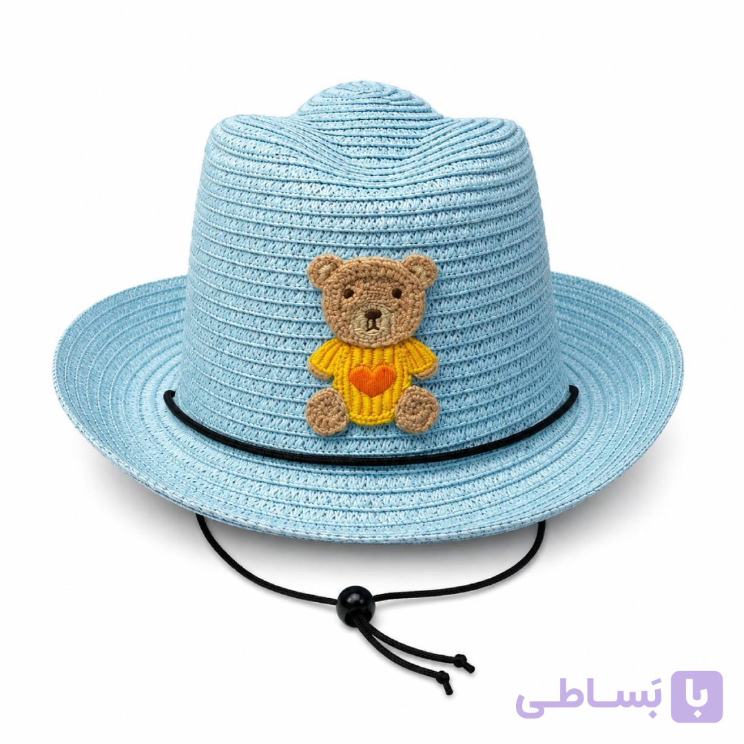 کلاه حصیری بچگانه طرح خرسی
