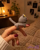 عروسک بافتنی گربه انگشتی