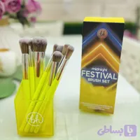 ست براش آرایشی بی اچ کازمتیکس BH COSMETICS مدل نئونی