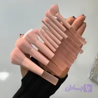 ست براش ده تکه صورتی پاستیلی