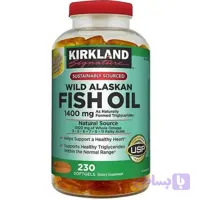 قرص فیش اویل آلاسکای وحشی کرکلند 230 عددی اصل | Kirkland Wild Alaskan Fish Oil 1400mg