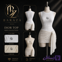 تاپ زنانه یقه گرد کریستال وارداتی