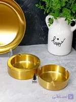 زیر سیگاری استیل طلایی