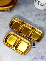 آجیل خوری استیل طلایی گرد