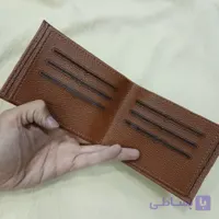 کیف پول مردانه چرم صنعتی طرح پولو رنگ مشکی و قهوه و عسلی جیبی