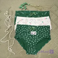 پک شورت سبز یشمی نخی زنانه کد 0046
