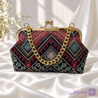 کیف مجلسی زنانه پارچه ای سوزن دوزی شده۱۱۰