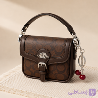 کیف زنانه COACH  چرم طرح‌دار به همراه بند بلند
