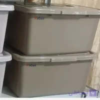 جا نانی بزرگ مبعثاز جنس پلاستیک شفاف طراحی شده به شکل مکعب مستطیل دارای درب چفتی مدل قفل دار مناسب برای نگهداری انواع نا