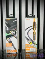 کابل تبدیل Type-C به Lightning فست شارژ موکسوم MOXOM توان 36W دارای قطع کن خودکار (Auto Power Off) با روکش کنفی