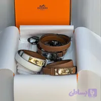 کمربند هرمس زنانه مدل Kelly؛ عسلی و شیری و مشکی