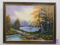 نقاشی طبیعت پاییزی رنگ روغن