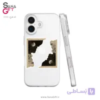 قاب موبایل شفاف طرح ماه و روزنامه