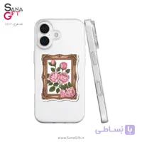قاب موبایل شفاف طرح گل زرد