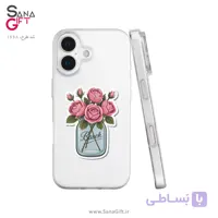 قاب موبایل شفاف طرح دسته گل