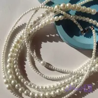 گردنبند مروارید صدف منجوقی وایب جنگل اقیانوس دریا آسمان پینترستی رویایی کیوت گردن بند فانتزی دخترانه اکسسوری