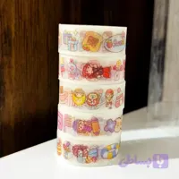 چسب واشی شاین کرومی ملودی سینامورول کیوت رولی دارای 100 استیکر جذاب و مات لوازم التحریر کیوت