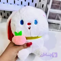 عروسک خرگوش کیوت بامزه با کیف هلویی فانتزی مناسب کادو هدیه تولد