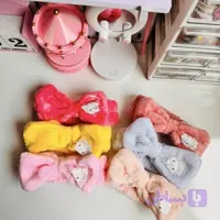 هد بند حوله ای پاپیونی پینترستی تل حوله ای نرمالو پشمالویی مخصوص فشیال و آرایش کردن نرم و کیوت فانتزی طرح کیتی
