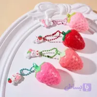 بالم لب توت فرنگی صورتی خرگوشی کیوت فانتزی پینترستی آویز دار آبرسان و شاداب کننده چارم بگ گوگولی مناسب مدرسه
