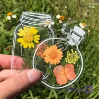 استیکر ورقی شفاف گل جا خشک شده کیوت فانتزی ماسب تزیین اتاق پینترستی محل نگهداری گلهای زینتی خشک شده و خاطرات