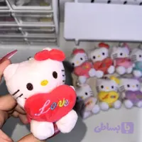 دست کلید اورجینال وارداتی عروسکی کیتی پینترستی کپلی فانتزی کیوت کیتی پاپیون دار قلب دار کادو هدیه تولد