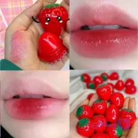 بالم لب توت فرنگی نرم کننده آبرسان شفاف کننده و روشن کننده پوست فانتزی کیوت توت فرنگی صورتی ملیح دخترونه