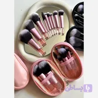 پک 10 عددی براش کیکو اورجینال کیفی مسافرتی کوچک مینی صورتی براش پینترستی رژگونه پودرفیکس رژ لب سایه چشم ابرو کیوت فانتزی
