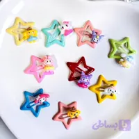 2 عدد گیره مو تقتقی ستاره کیتی ملودی سینامورول کرومی دخترانه کیوت فانتزی مناسب کادو و هدیه کش مو اکسسوری