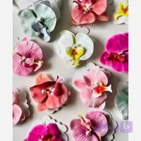 گیره مو گل ارکیده مرواریدی پینترستی بسیار شیک و لاکچری رنگبندی فوق العاده جذاب و خاص مناسب مهمانی مجالس