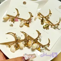 گوشواره پینترستی وایب دریا ساحل صدف ماهی ستاره وال پری دریایی لاکپشت اختاپوس نهنگ اقیانوس کیوت فانتزی کادو هدیه تولد