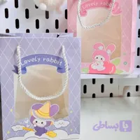 بگ کادویی شفاف سایز بزرگ طرح کرومی و ملودی مناسب کادو هدیه