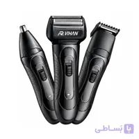 ماشین اصلاح و ریش تراش شارژی 3 کاره برند آر ویهان اصل مدل RV-6188 | ست اصلاح کامل صورت، بدن و بینی +(گارانتی طلایی)
