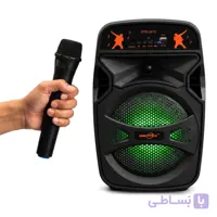 اسپیکر شارژی بیس دار برند گریت نایس اورجینال مدل 2412 به همراه میکروفون و رقص نور  |۶.۵ اینچ سایز بزرگ + (گارانتی طلایی)