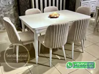میز ناهار خوری چوبی مدل مرلین