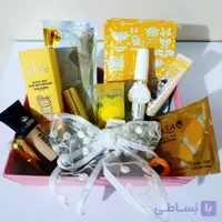 باکس لوازم آرایشی زرد مناسب هدیه