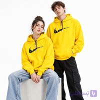 ```text هودی اسپرت اور Oversized Fleece Hoodie Yellow ```