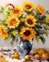 پک نقاشی با اعداد مدل گل و طبیعت کد AV _ 010