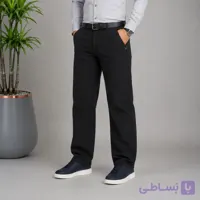 شلوار کتان مردانه کلاسیک مشکی و سبز یشمی سایز 42 تا 52