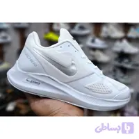 کفش اسپرت مردانه نایک ایر زوم سفید طوسی خاکستری