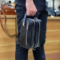 کیف دستی و دوشی چرم طبیعی گاوی دو خانه مدل شوزبگ