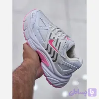 کفش اسپرت دخترانه نایک سفید صورتی سایز 37 تا 40 با زیره پیو نرم مناسب پیادهروی و طبیعتگردی - هیجای