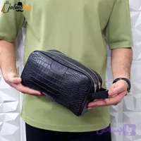کیف دستی مردانه چرم صنعتی ضخیم دو خانه بند دستی