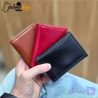 کیف پول جیبی چرم طبیعی گاوی مردانه و زنانه ابعاد 7 در 10 سانتی متر