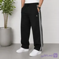 شلوار اسلش پسرانه نیم بگ رنگ مشکی سایز 90 و 95 جنس فلامنت