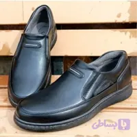 کفش مردانه طبی چرم مشکی مدل آرامش روزمره و اداری (کد TWAOR)