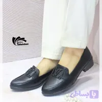 کالج زنانه چرم شرکتی مشکی مدل راحت و خوشفرم سایز 37 تا 40 (کد 0S619)
